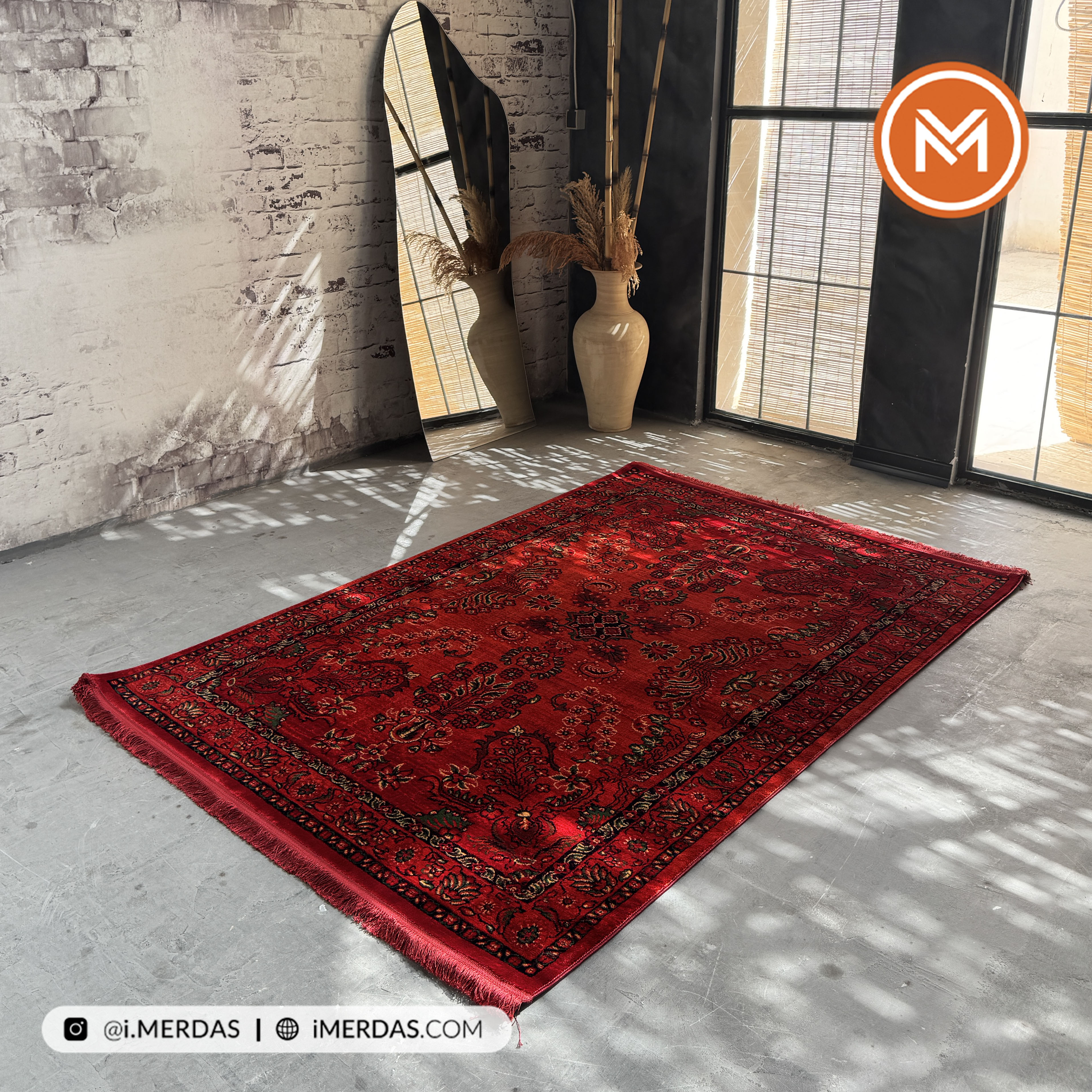 فرش گبه هرمس کد 6002 زمینه لاکی
